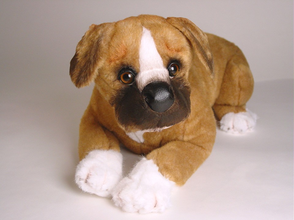 boxer dog plush toy